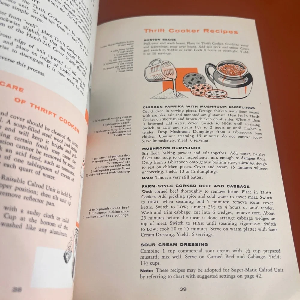 Vintage Hotpoint Electric Range Instruction and Recipe Book Mid-Century Modern